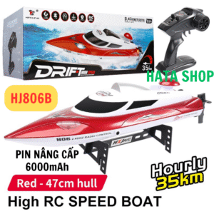 Tàu Cano Điều Khiển Từ Xa HJ806B Nâng Cấp 6000mAh 35km/h Chống Lật Chống Nước Xa 200m Có Điều Tốc - Hata Shop Đồ Chơi