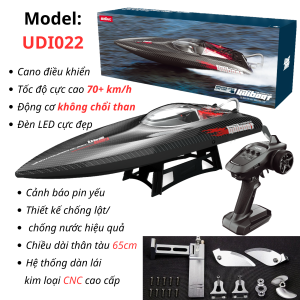 Tàu Cano Điều Khiển Từ Xa UDI022 Tốc Độ Cao 70km/h Động Cơ Không Chổi Than Brushless Motor Chống Lật