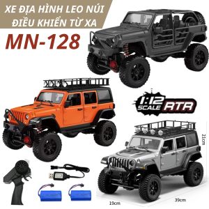 Xe Jeep Địa Hình Leo Núi MN-128 Điều Khiển Từ Xa Tỉ Lệ 1:12 RC RTR Xe Bán Tải Có Đèn Pha & Giảm Xóc
