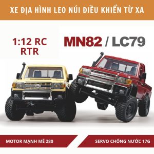 Xe Bán Tải Leo Núi MN-82/LC79 Pro MN82S Điều Khiển Từ Xa Tỉ Lệ 1:12 Toyota LandCruiser