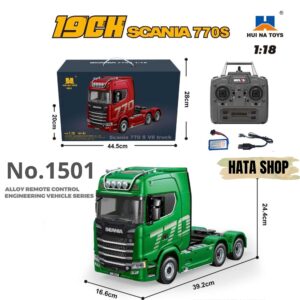 Huina 1501 Xe Đầu Kéo Điều Khiển Từ Xa Tỉ Lệ 1/18 Scania 770 S V8 Truck Alloy 19CH Kênh 2.4G - Hata Shop Đồ Chơi