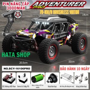 SCY-16106 Pro Adventurer Xe Đua Điều Khiển Tốc Độ Cao 70km/h Động Cơ Không Chổi Than 4000KV 1/14 4WD - Hata Shop Đồ Chơi
