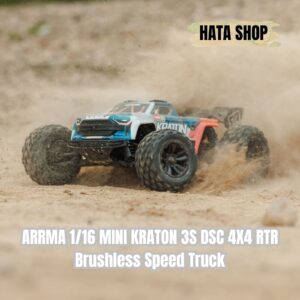 ARRMA Mini Kraton 3S BLX 4X4 RTR Xe Điều Khiển Từ Xa Monster Truck Brushless Tỷ Lệ 1/16, Tốc Độ Trên 80km/h – Hata Shop Đồ Chơi
